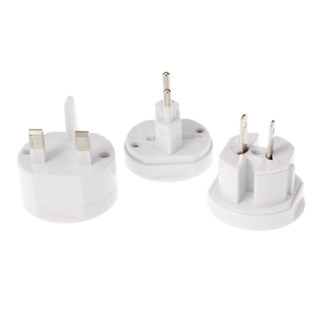  ΕΕ Ηνωμένο Βασίλειο ΗΠΑ AU Οικουμενική Travel Power Adapter Λευκό Switch