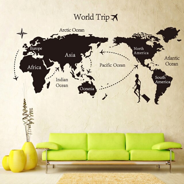  Landscape Wall Stickers Plane Wall Stickers Decorative Wall Stickers,Self-adhesive Plastic Material Washable / Removable Home Decoration