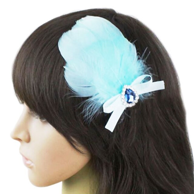  Vintage Feather Fascinator For Women 1 Pc