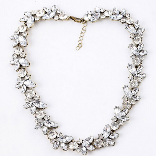 Statement Necklace Synthetic Gemstones Rhinestone Imitation Diamond Alloy Statement Necklace , Party Daily Casual