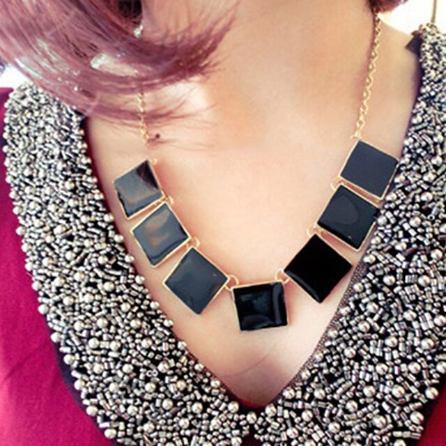  Golden Statement Necklaces Alloy Party / Daily / Casual Jewelry