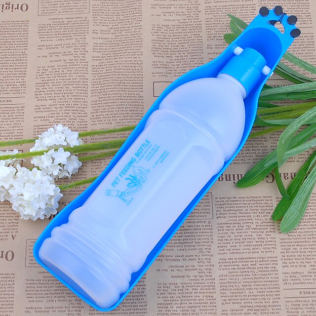  Hund Schalen & Wasser Flaschen Kunststoff Tragbar Solide Rot Blau Schüsseln & Füttern