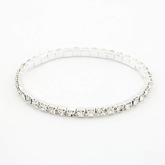  Lixing Kvinders Diamond Udsmykning Single lag armbånd B0019