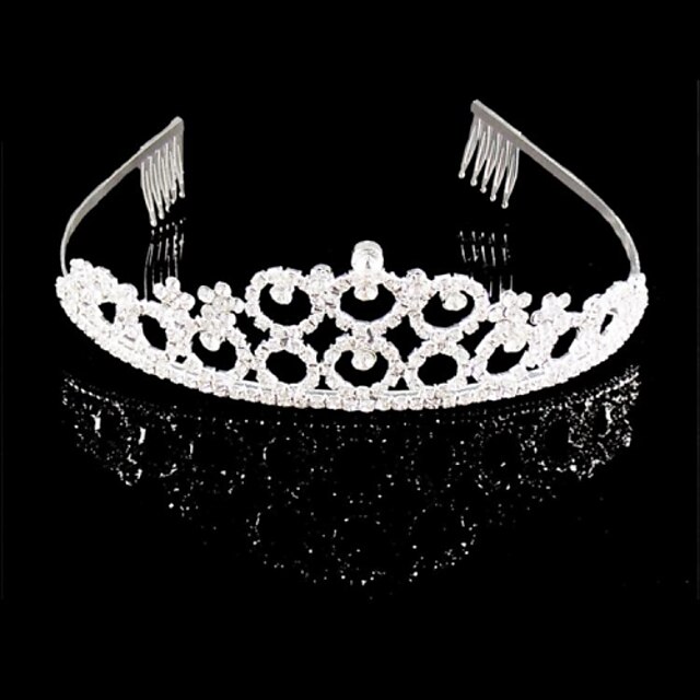  קריסטל / אבן נוצצת Tiaras / ביגוד לראש with פרחוני 1pc חתונה / אירוע מיוחד כיסוי ראש