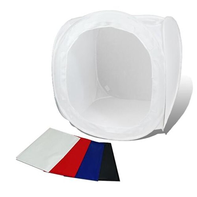  80 * 80cm fotostudie bløde kasse skydning terning telt softboks foto lys telt bærbare taske 4 baggrunde