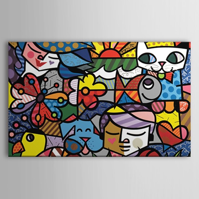  Aufgespannte Leinwandrucke Cartoon Design Pop - Art Ein Panel Horizontal Druck Wand Dekoration Haus Dekoration