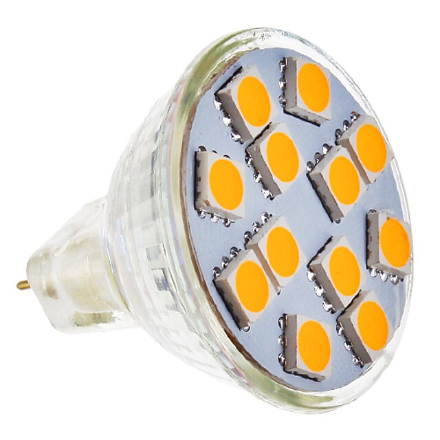  SENCART 1pc 3.5 W LED Spotlight 210-250 lm MR11 12 LED Beads SMD 5050 Warm White 12 V