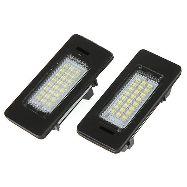  Par livre de erros 24 3528 Licença LED Placa de luz da lâmpada para BMW E39 E60 E61 E90 Série 5