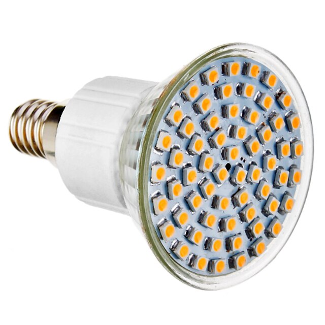  E14 LED Spot Lampen 60 Leds SMD 3528 Natürliches Weiß 300lm 4100K AC 220-240V 