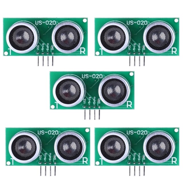  Ultrazvukový senzor US-020 Vzdálenost Měřicí modul - zelená (5Packs)