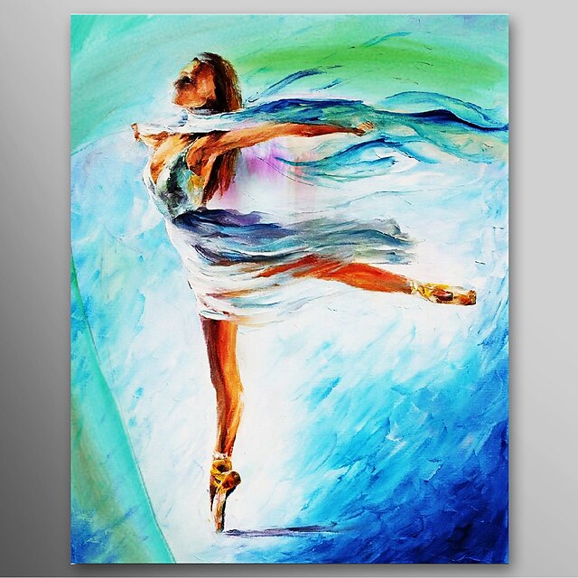  IARTS®Hand Painted Oil Painting People The Girl Dance Ballet with Stretched Frame Ready to Hang
