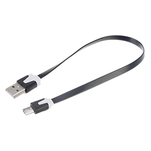  20cm Micro USB Data Line Charging Cable (10 in 1 bag, Black)