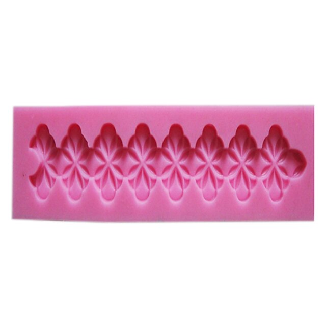  3d stripe floral mønstret silikon mold