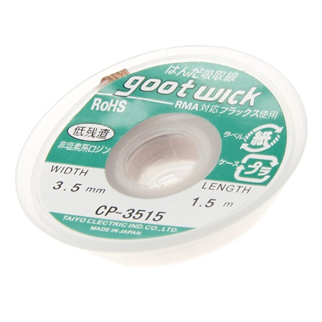  GOOT 3515 3.5mm Lățime 1,5 m Lungime Solder Wick