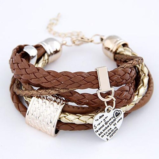  Bracelet/Wrap Bracelets Leather Inspirational Daily Jewelry Gift Coffee