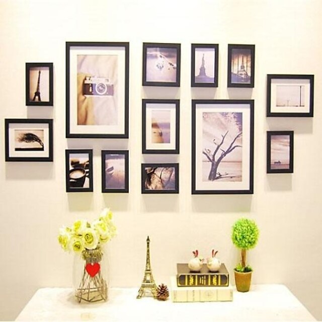  Noir Photo Frame Collection Ensemble de 13