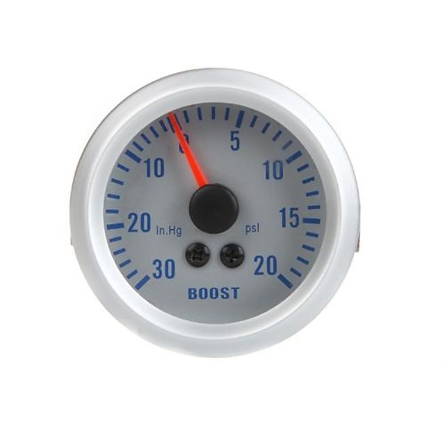  Turbo Boost Vacuum Gauge Meter for Auto Car 2 52mm 0~30in.Hg 0~20PSI Orange Light Without instrument stand