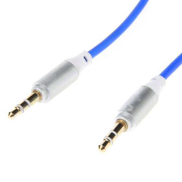  3.5mm Spring Line Audio Jack Connection Cable(Blue 0.2m)