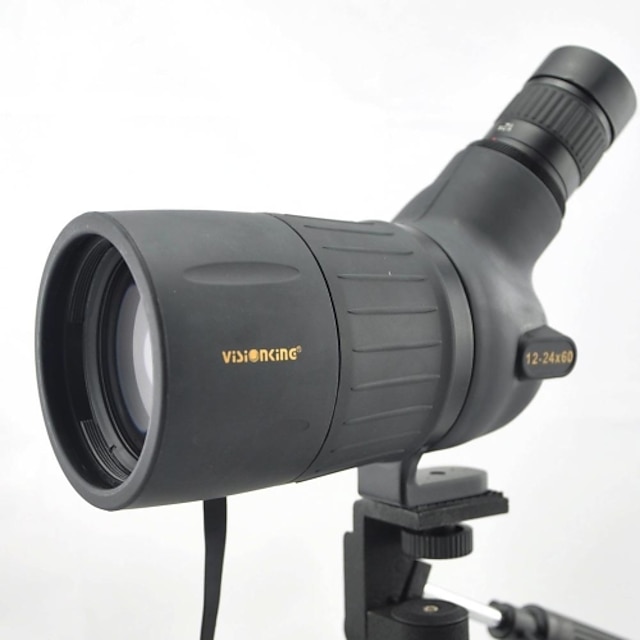  Visionking 12-24 X 60 mm Monocular Spotting Scope Cauciuc