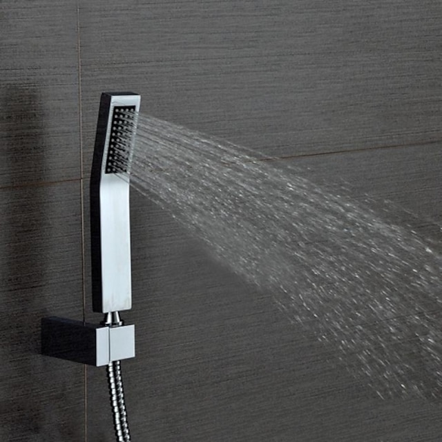  Copper Contemporary Hand Shower Chrome Plated Handhold Feature Shower