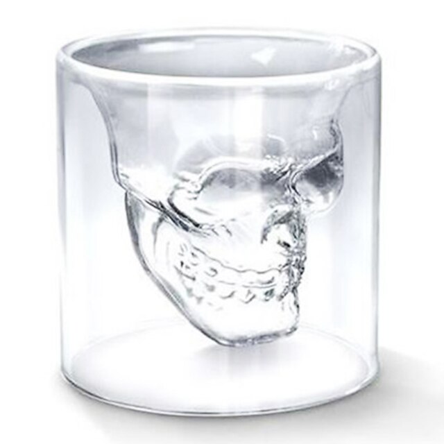  Cool Shot tête de crâne en cristal en forme de verre