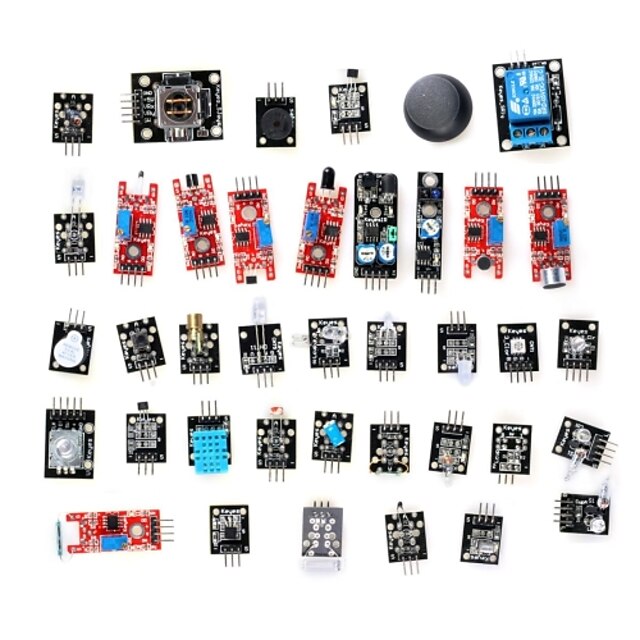  DIY 37-in-1 Sensor Module Kit for Arduino (Works with Official Boards)