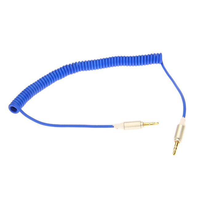  3.5mm Spring Line audio jack aansluitkabel (Blauw 0,2 m)