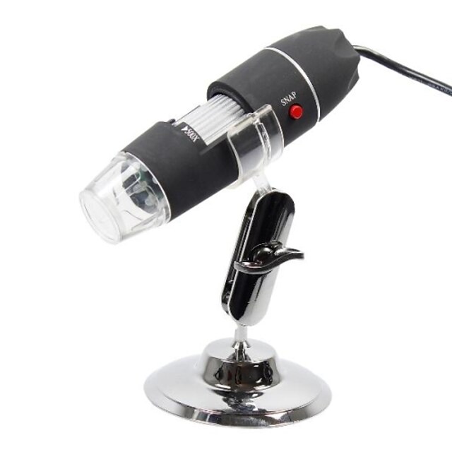  S01 25 ~ 200X USB digital mikroskop lup med 8-LED hvidt lys