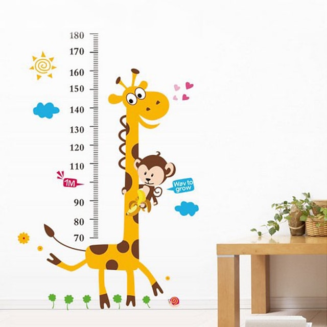   autocolant colorat pentru pereți de girafă pentru copii cu o înălțime de 1pc