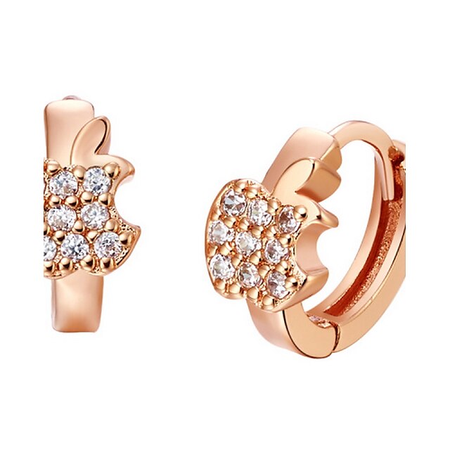  Classic Gold Or Silver Plated With Cubic Zirconia Women's Earrings(More Colors)