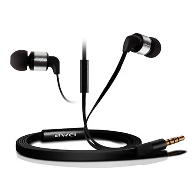  ES600i-awei Super Bass en la oreja los auriculares con el Mic para Mobilephone/PC/MP3