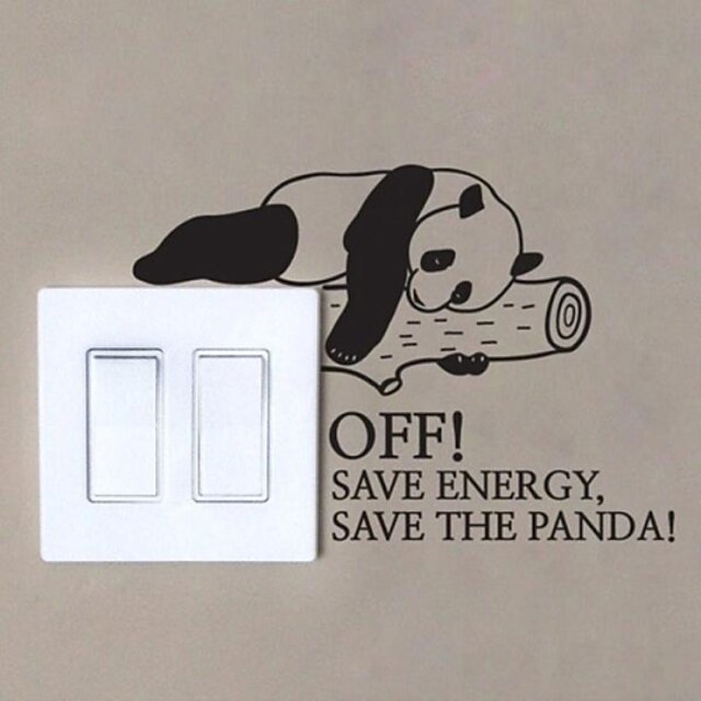  Animals Panda Switch Sticker Wall Stickers