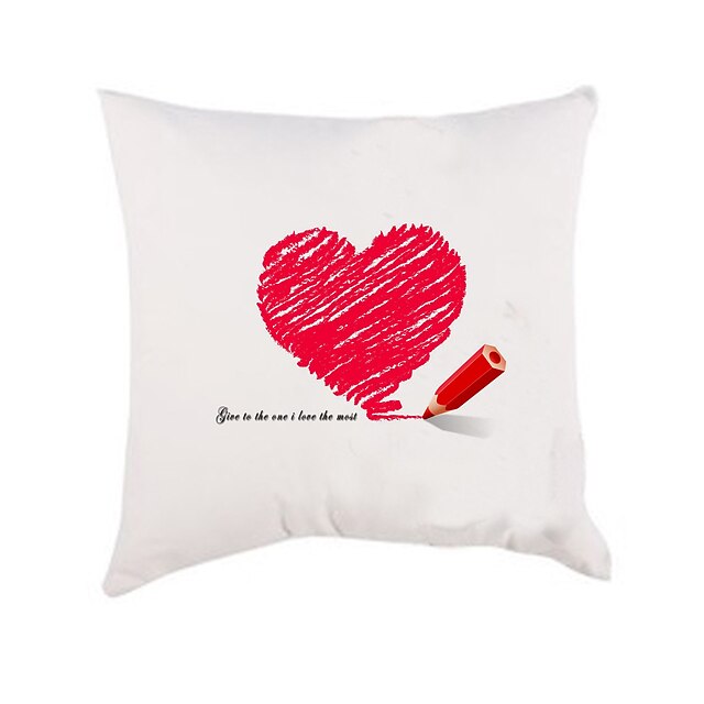  Gifts Bridesmaid Gift Personalized Heart Pattern Pillow Case (Pillow not Included)