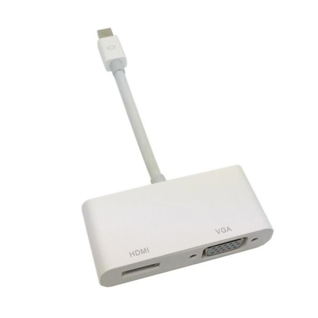  Mini DisplayPort thunderbolt til VGA& HDMI-adapterkabel 2-i-1 til Apple MacBook& luft& pro& imac