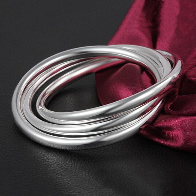  Women's Cuff Silver Jewelry For Party Special Occasion Anniversary Birthday Engagement Gift Casual
