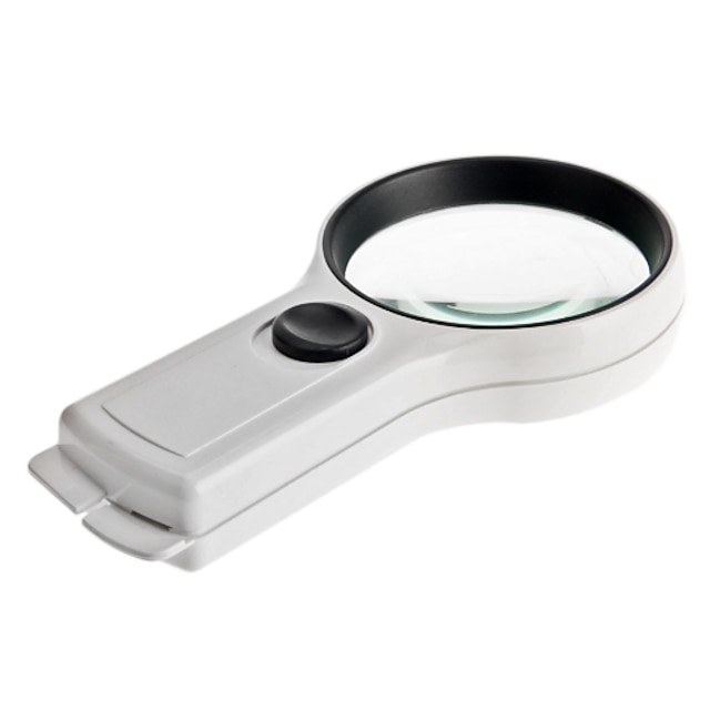  MG2018 3X 75mm 2 LED Illuminated Pocket Magnifier Magnifying Glass