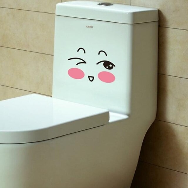  Cartoon Expression Toilet Posted Toilet Sticker