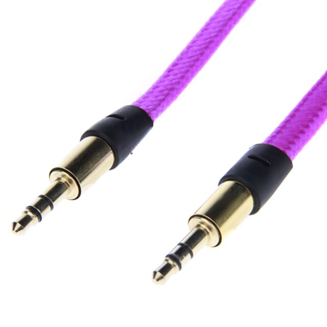  Noodle Style Weave Linie lydstik tilslutningskabel (Purple 1,01 m)