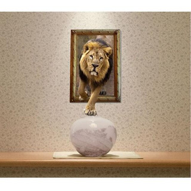  Decorative Wall Stickers - 3D Wall Stickers Animals / 3D Living Room / Bedroom / Study Room / Office