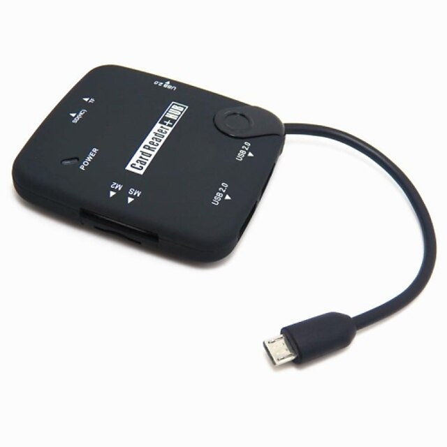  Micro USB OTG 3xUSB HUB + Card Reader til Samsung S3 i9300 N7100 S4 i9500 N5100