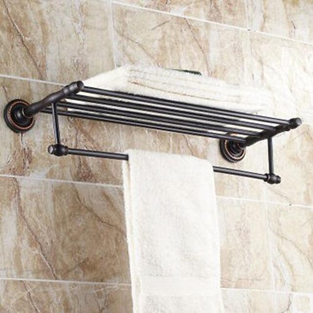  Towel Bar / Bathroom Shelf Oil Rubbed Bronze Wall Mounted 630x 265 x 66mm (24.8 x10.43x 2.59