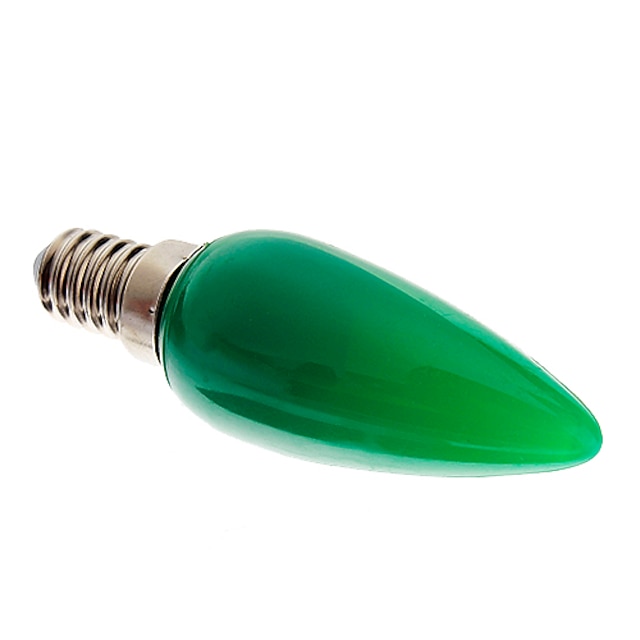  1 Stück 0.5 W LED Kerzen-Glühbirnen 30 lm E14 C35 8 LED-Perlen LED eintauchen Dekorativ Grün 100-240 V / RoHs