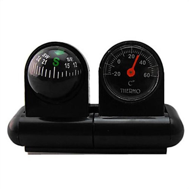  Car-anvendte termometer og kompas 2 in One