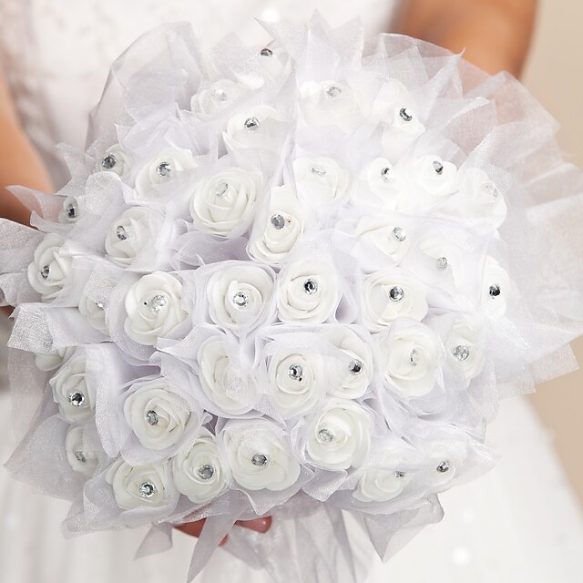  Fleurs de mariage Bouquets Mariage Tulle 25cm