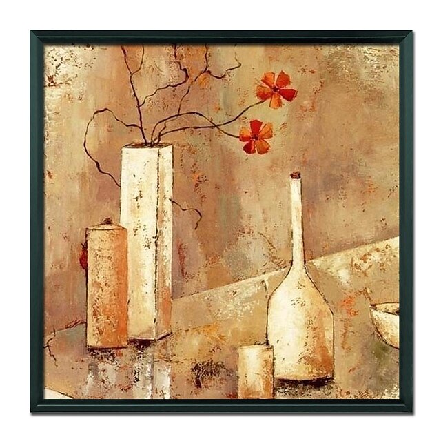  Oil Painting Hand Painted - Still Life Comtemporary Canvas / Stretched Canvas