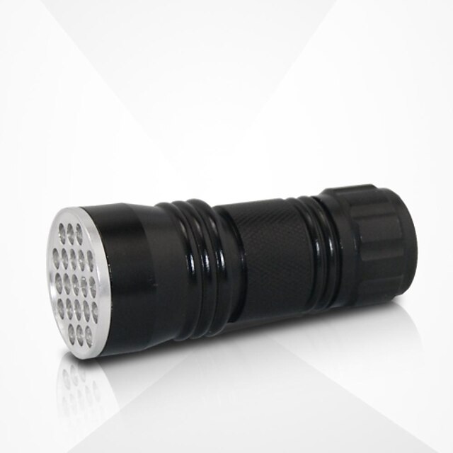  Hunterseyes21 LEDs UV 395-400nm Luz Negro Linterna para Esterilizar / efectivo / Anti-Fake / Fluorescente agente de detección de la linterna