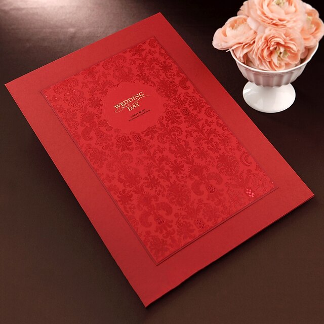  Carte de Oaspeți Hârtie / Altele Temă Asiatică / Temă Florală / Temă Clasică Cu Fundă Albă / Flori Carte de Oaspeți