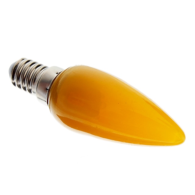  1W E14 LED Kerzen-Glühbirnen C35 8 Leds Dip - Leuchtdiode 70lm Gelb Dekorativ AC 220-240