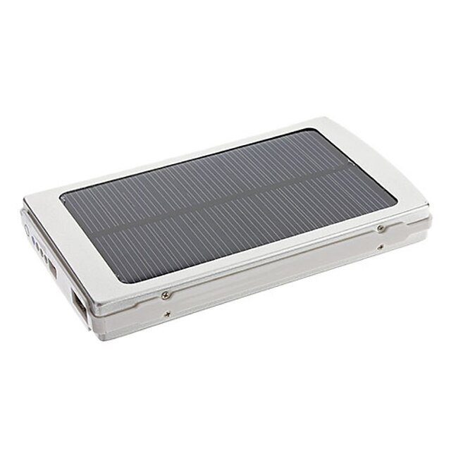  8000mAh Solar External Battery Sliver for Mobile Devices