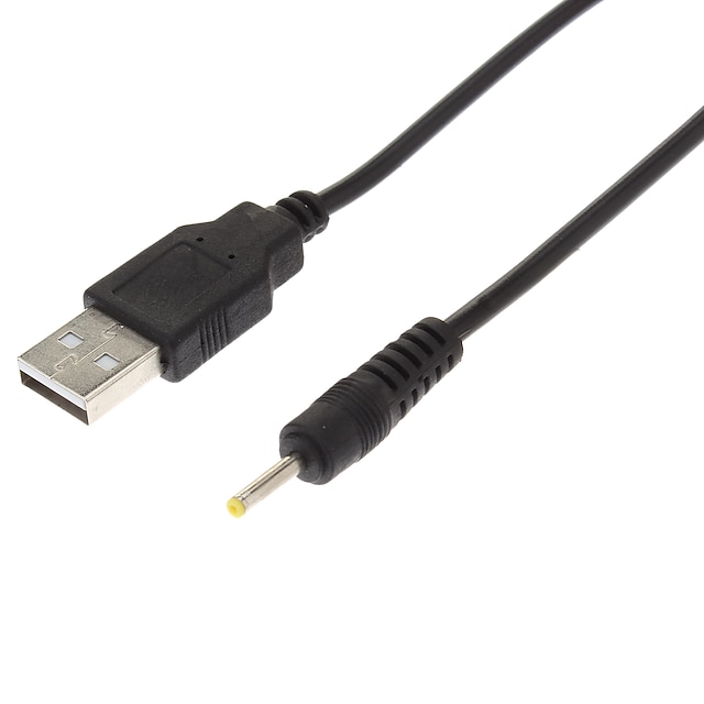  yongwei kabel usb charge kabel usb2.0 do dc 2,5mm plug / jack (czarny, 1m)